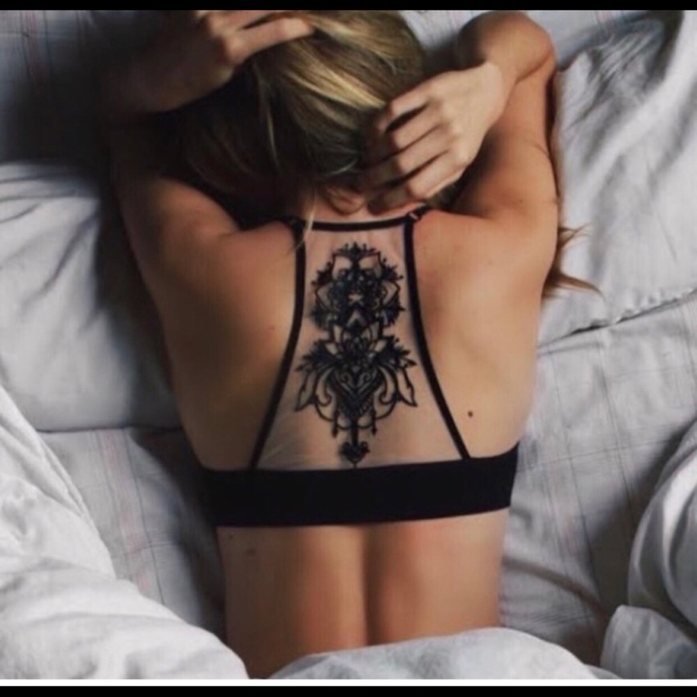 Black boho Razorback bralette